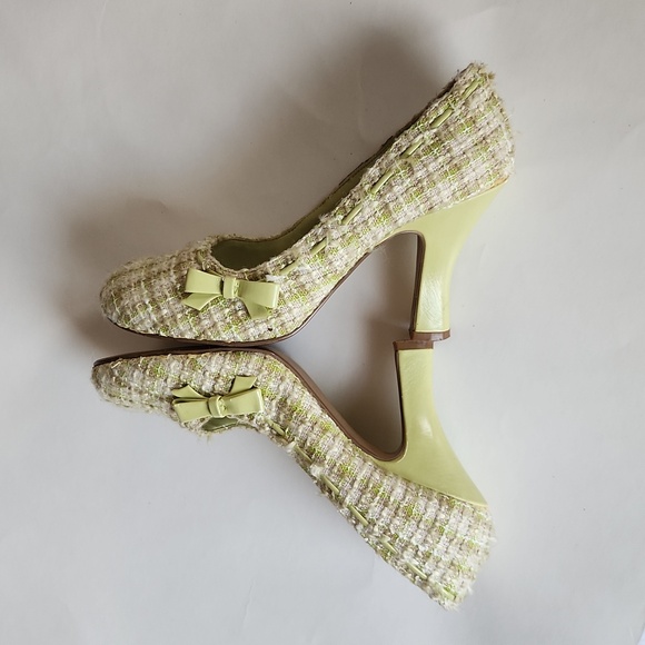 7 1/2 lime tweed heels, BONGO, Elle Woods style - Picture 4 of 8